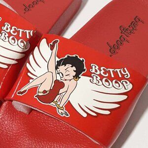 ♥ BETTY BOOP Flip Flops Sandals Thongs Red Angel Wings NEW NWOT Womens 7 ♥
